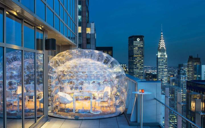 Hyatt Times Square Bar 54 Giant Bubble